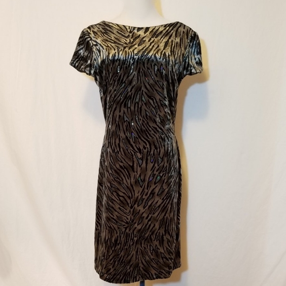 Reggio Dresses & Skirts - Vintage Reggio Animal Print Cutout Midi Dress 14